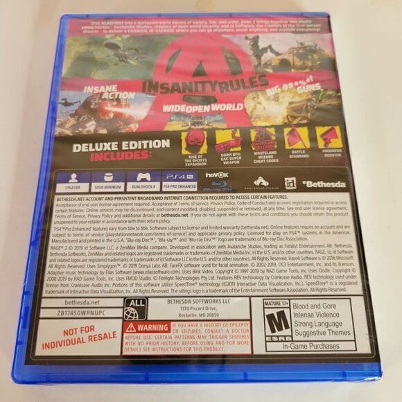 Rage 2 Deluxe Edition PS4 - Brand New Seal Intact - Picture 2 of 2